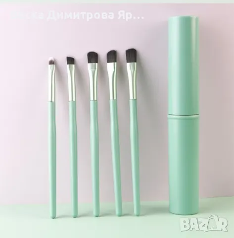 Комплект от 5 броя мини четки за сенки за очи HZS290, снимка 4 - Козметика за лице - 47735058