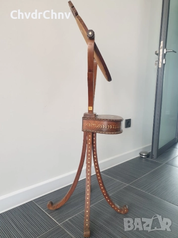 Стара индийска дървена тоалетка-кутия с огледало/инкрустации от слонова кост/113см, снимка 14 - Антикварни и старинни предмети - 51431921