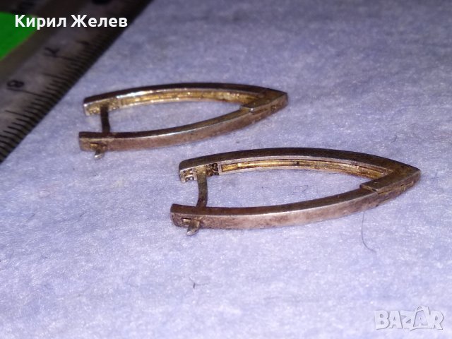 ЕЛЕГАНТНИ СРЕБЪРНИ ОБЕЦИ СРЕБРО 925 ВИНТИДЖ МОДЕЛ с АНГЛИЙСКО ЗАКОПЧАВАНЕ 38592, снимка 6 - Обеци - 41637930
