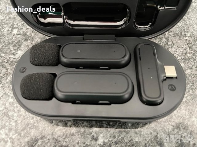 Нови 2 броя Безжичен микрофон за телефони с Iphone Айфон Запис Видео Презентация, снимка 8 - Микрофони - 41600387