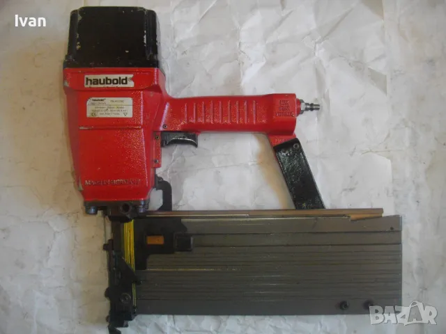 HAUBOLD PN91120 СТРОИТЕЛЕН ПНЕВМАТИЧЕН ТАКЕР за скоби 65-120мм Промишлен Индустриален Немски ОТЛИЧЕН, снимка 2 - Други инструменти - 47351769