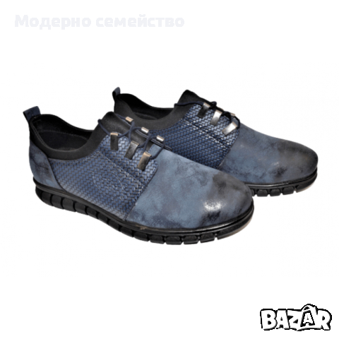 Мъжки обувки в тъмно синьо 