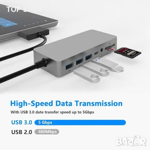 Surface Pro Dock само за Surface Pro 4/Pro 5/Pro 6 USB хъб с Gigabit Ethernet порт, HDMI VGA 4K, снимка 4 - Друга електроника - 48737123