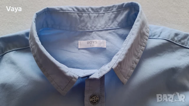 Детска светлосиня риза, р-р 134, снимка 3 - Детски ризи - 50699646