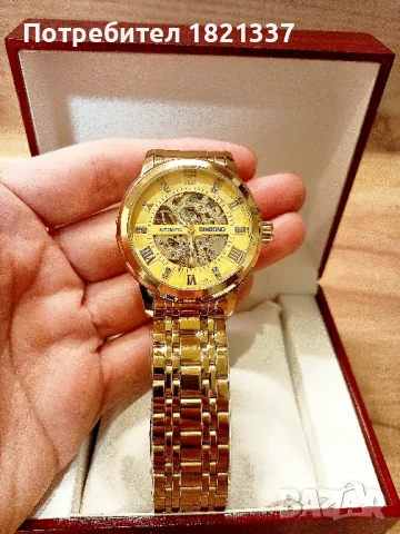 Механичен автоматичен водоустойчив часовник , снимка 2 - Мъжки - 51379124