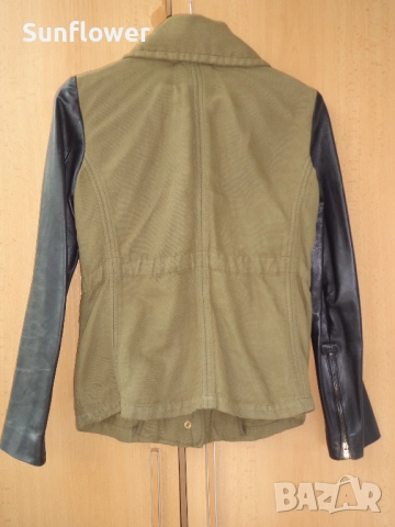 Дамско яке ZARA с ръкави от естествена кожа, размер M , снимка 5 - Якета - 51870934