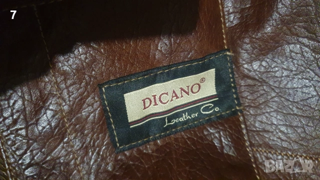 Кафяво , мъжко кожено яке Dicano , снимка 6 - Якета - 53421890