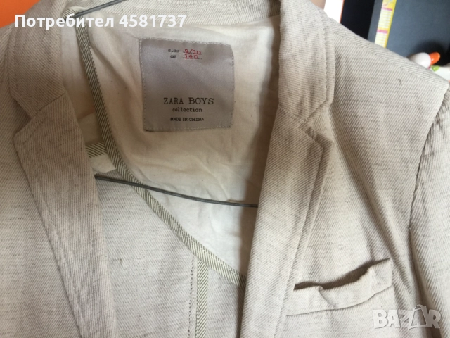 Детско сако от памук и лен (момче) ръст 140, 9-10 години, снимка 2 - Други - 51742263