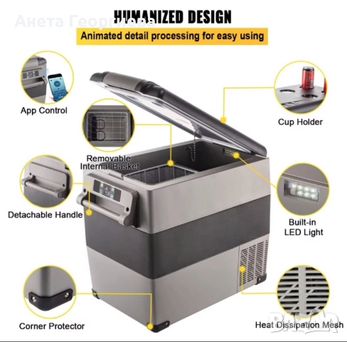 Компресорен хладилник на 12в 55л, снимка 2 - Хладилни чанти - 52150850