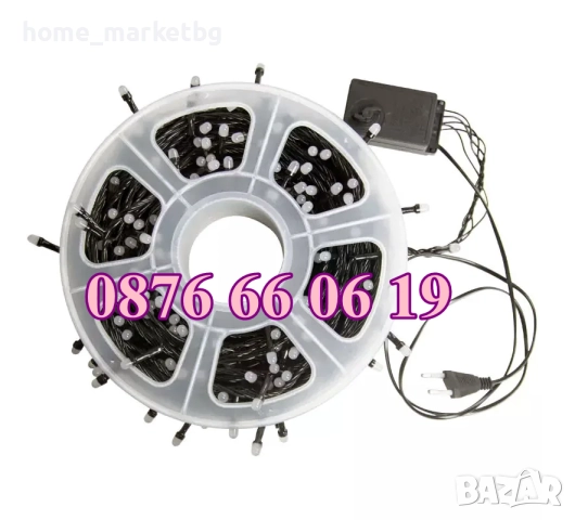 Коледни лампички 20 метра на макара, многоцветни, водоустойчиви, снимка 6 - Декорация за дома - 52327559