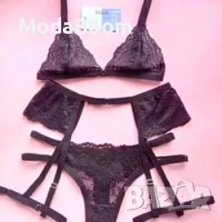 Дантелен комплект Red Valentine, снимка 3 - Бельо - 48357635