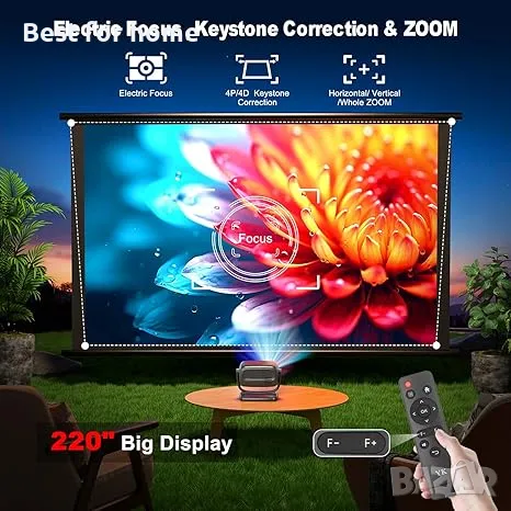 4K интелигентен проектор с 5G WiFi и Bluetooth от Weejector, снимка 5 - Плейъри, домашно кино, прожектори - 50322627