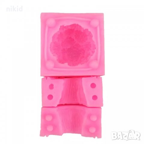 3D гъба 3 части силиконов молд форма декорация торта фондан шоколад и др. , снимка 5 - Форми - 23157314