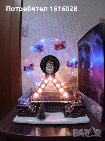 Коледно Виенско колело с 8 мелодии и LED светлини.