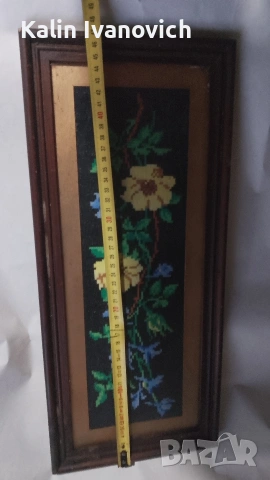 Стар гоблен антикварен , снимка 3 - Антикварни и старинни предмети - 53259518