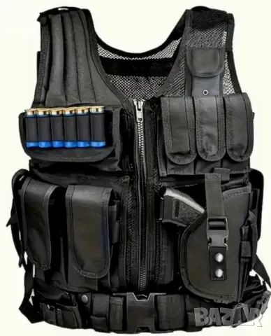 Тактическа жилетка /елек/+ к-т аксесоари+Кобур , снимка 5 - Екипировка - 49040524