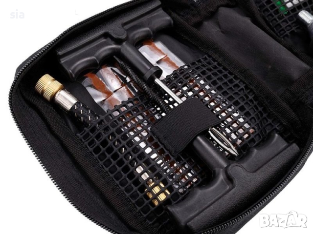 Ремонтен комплект за гуми с CO2 за напомпване 13 елемента, снимка 4 - Аксесоари и консумативи - 44638757