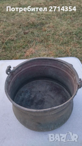 Голям бакърен котел, снимка 4 - Антикварни и старинни предмети - 51082562