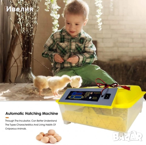 Автоматичен инкубатор за 48 яйца 80W YZ8-48 за пилета, патици, гъски, пъдпъдъци, пуйки, снимка 4 - За птици - 53167733