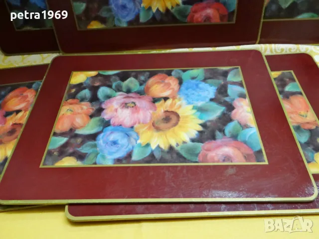 Английски подложки за чинии с корков гръб, снимка 3 - Аксесоари за кухня - 49110217