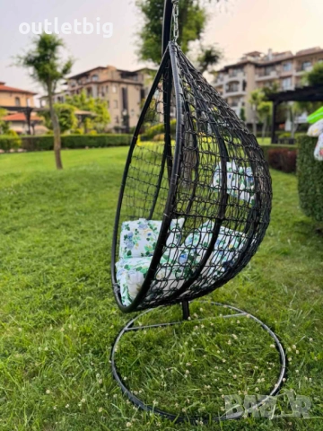 Люлка градинска висяща люлка тип гнездо,яйце–Промоция, снимка 3 - Градински мебели, декорация  - 52243342