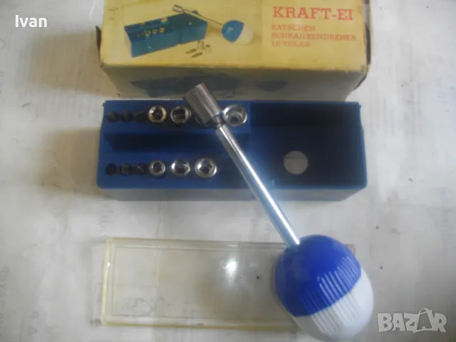 НОВА НЕМСКА РЕТРО ВИНТИДЖ ТРЕСЧОТЪЧНА ОТВЕРТКА С БИТОВЕ И ТОРСОВЕ ГЕДОРЕ КОМПЛЕКТ 16 БРОЯ ЧАСТИ, снимка 9 - Гедорета - 49765563