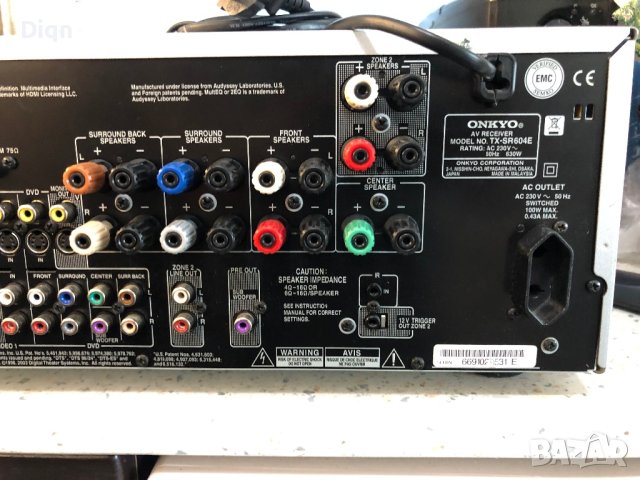 Onkyo TX-SR604, снимка 12 - Ресийвъри, усилватели, смесителни пултове - 41148103