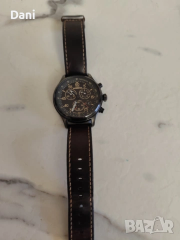 Timex Expedition Field Chronograph с кафява кожена каишка, снимка 2 - Мъжки - 53100829