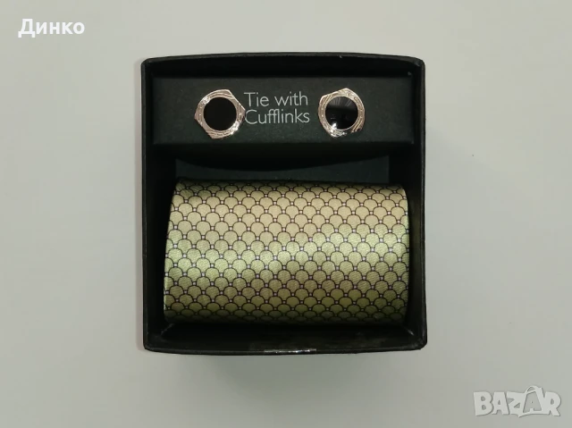 Луксозен комплект, вратовръзка и копчета за ръкавели