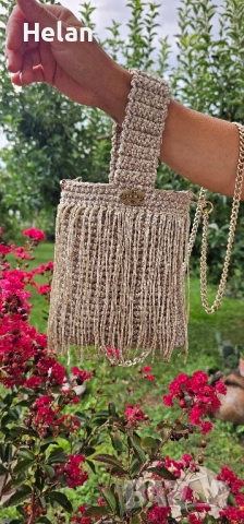 Дамски чанти плетени на една кука, снимка 6 - Чанти - 52060861