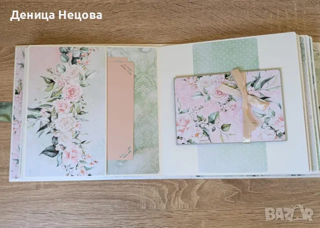 Ръчно изработен семеен албум за снимки Флорален, снимка 4 - Подаръци за жени - 49736267