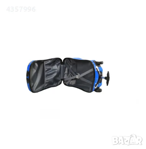 Куфар за деца, Поликарбон, релефен с формата на кола, Син, снимка 6 - Куфари - 48696427