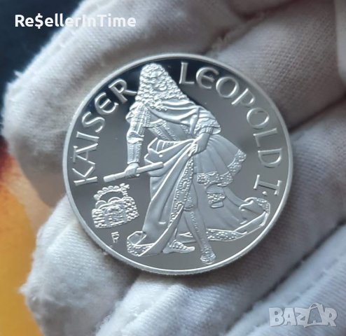 Възпоменателна сребърна монета 100 Schilling Leopold I, снимка 1 - Нумизматика и бонистика - 42255300