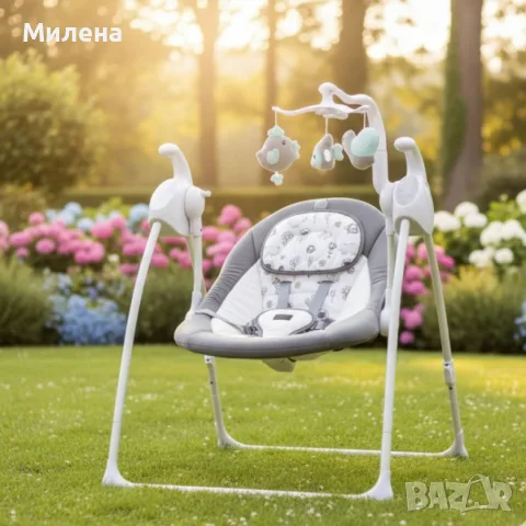 Електрическа бебешка люлка, снимка 9 - Детски люлки - 55993405