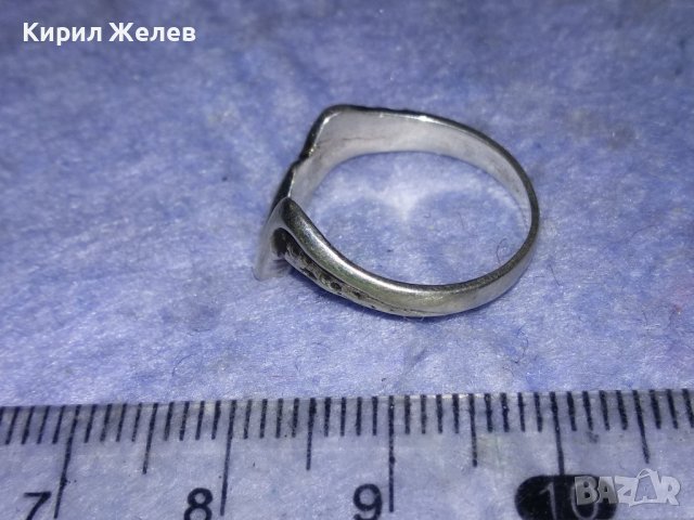 ЕЛЕГАНТЕН АР НУВО СРЕБЪРЕН ПРЪСТЕН СРЕБРО 925 ХУДОЖЕСТВЕНА РЪЧНА ИЗРАБОТКА 38263, снимка 6 - Пръстени - 40933097
