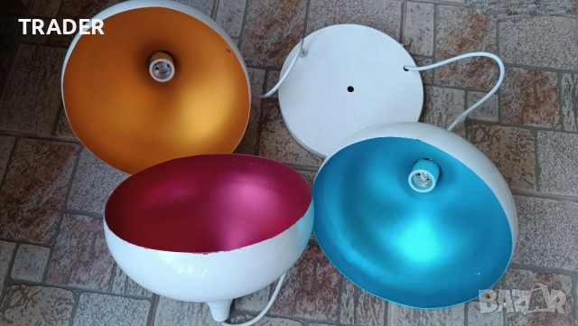 Алуминиев лампион пендел лампа абажур осветително тяло тройка