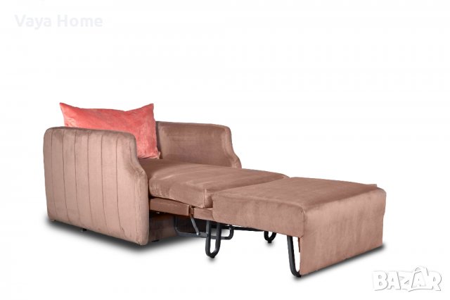 Разтегателен фотьойл, Serio, Кафяв, снимка 3 - Дивани и мека мебел - 40119863