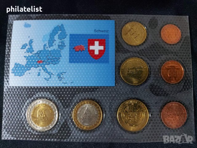 Пробен Евро сет - Швейцария 2003 , 8 монети, снимка 2 - Нумизматика и бонистика - 44265584