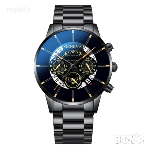 Елегантен стоманен мъжки часовник с метална каишка., снимка 2 - Мъжки - 49732796