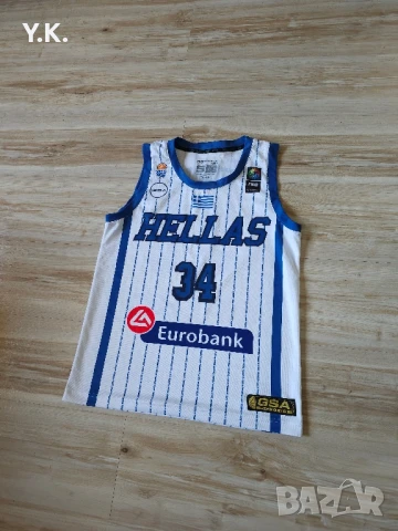 Оригинален мъжки баскетболен потник GSA x Greece x G. Antetokounmpo / Season 19, снимка 2 - Тениски - 50548127