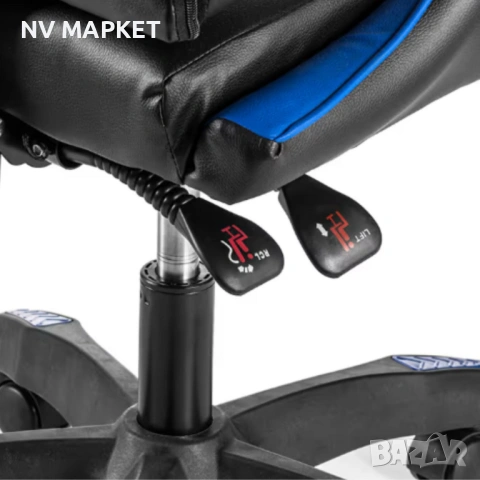 Ергономичен геймърски стол с поставка за крака, масажна функция,2 възглавници-шийна и лумбална 89.90, снимка 12 - Столове - 53167340