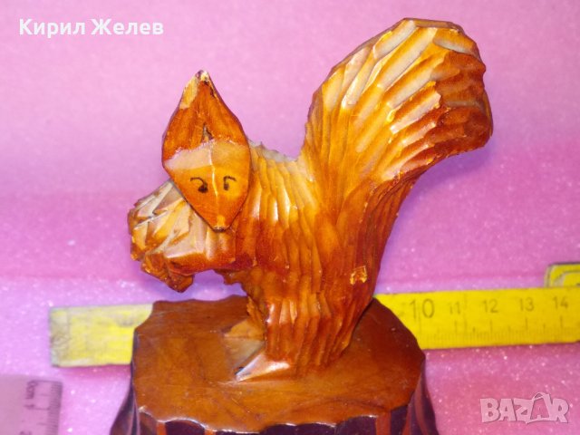 СТАРА РУСКА ФИГУРА КАТЕРИЧКА ЛИПОВО ДЪРВО СКУЛПТУРА ХУДОЖЕСТВЕНА РЪЧНА ИЗРАБОТКА ЛАКИРАНА СССР 42822, снимка 8 - Статуетки - 44186632