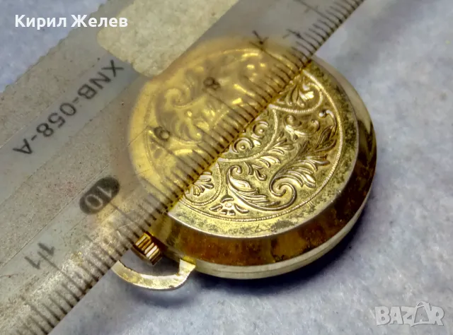 FEREL SWISS MADE Стар ОРНАМЕНТИРАН ЛУКСОЗЕН МЕХАНИЧЕН ПОЗЛАТЕН ШВЕЙЦАРСКИ ДЖОБЕН ЧАСОВНИК 50105, снимка 4 - Антикварни и старинни предмети - 49487822