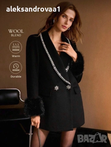 ЛУКСОЗНО ПАЛТО ОТ ПРЕМИУМ ВЪЛНА 