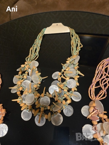 Уникални гердани РЪЧКА ИЗРАБОТКА със седеф, снимка 8 - Колиета, медальони, синджири - 52462191