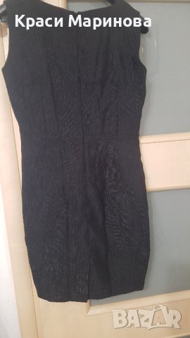 Уникална черна рокля от рипсен сатен, снимка 2 - Рокли - 41437811