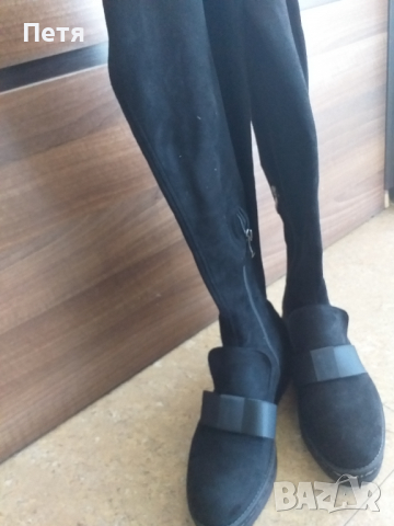 Чисто нови ботуши с интересна подметка, красиви и удобни , снимка 4 - Дамски ботуши - 36351332