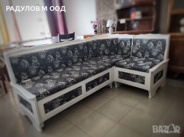 Ъгъл за трапезария КЛАСИК масив с функция сън / 30403, снимка 4 - Дивани и мека мебел - 33507505