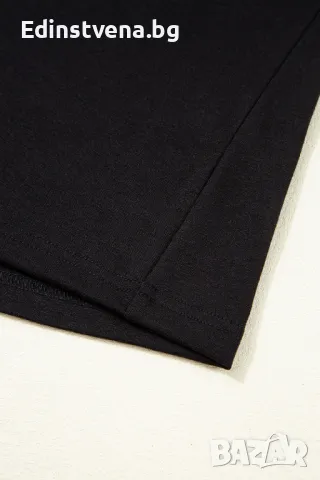 Дамска блуза в черно с детайли от флорален тюл, снимка 15 - Други - 50081862