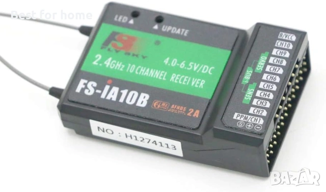 FLYSKY FS-iA10B приемник 2.4G 10-канален PWM изход с PPM съвместим за FS I6 I10 I6S I6X , снимка 6 - Друга електроника - 53139694